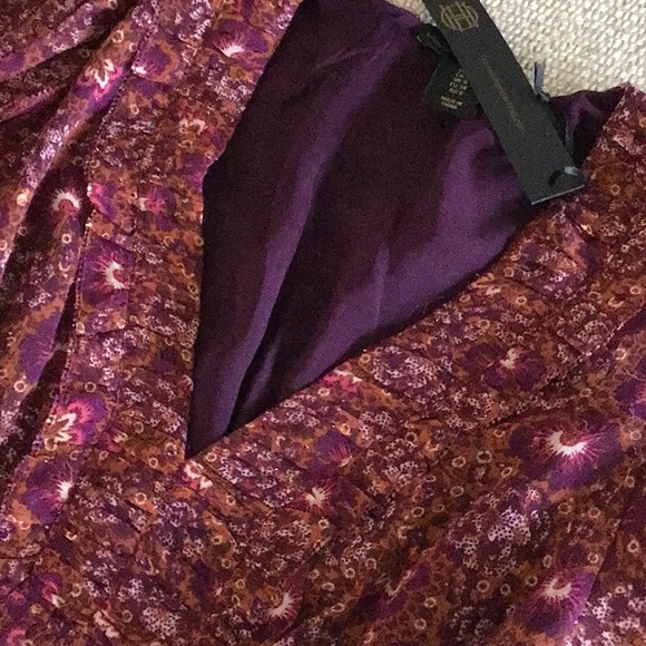 House of Harlow tiered boho dress with scattered metallic threading, size 4, NWT - Picture 4 of 15